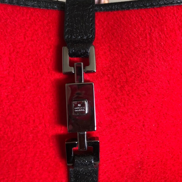 Vintage Gucci Red Fabric & Leather Jackie O Bag - Picture 7 of 11